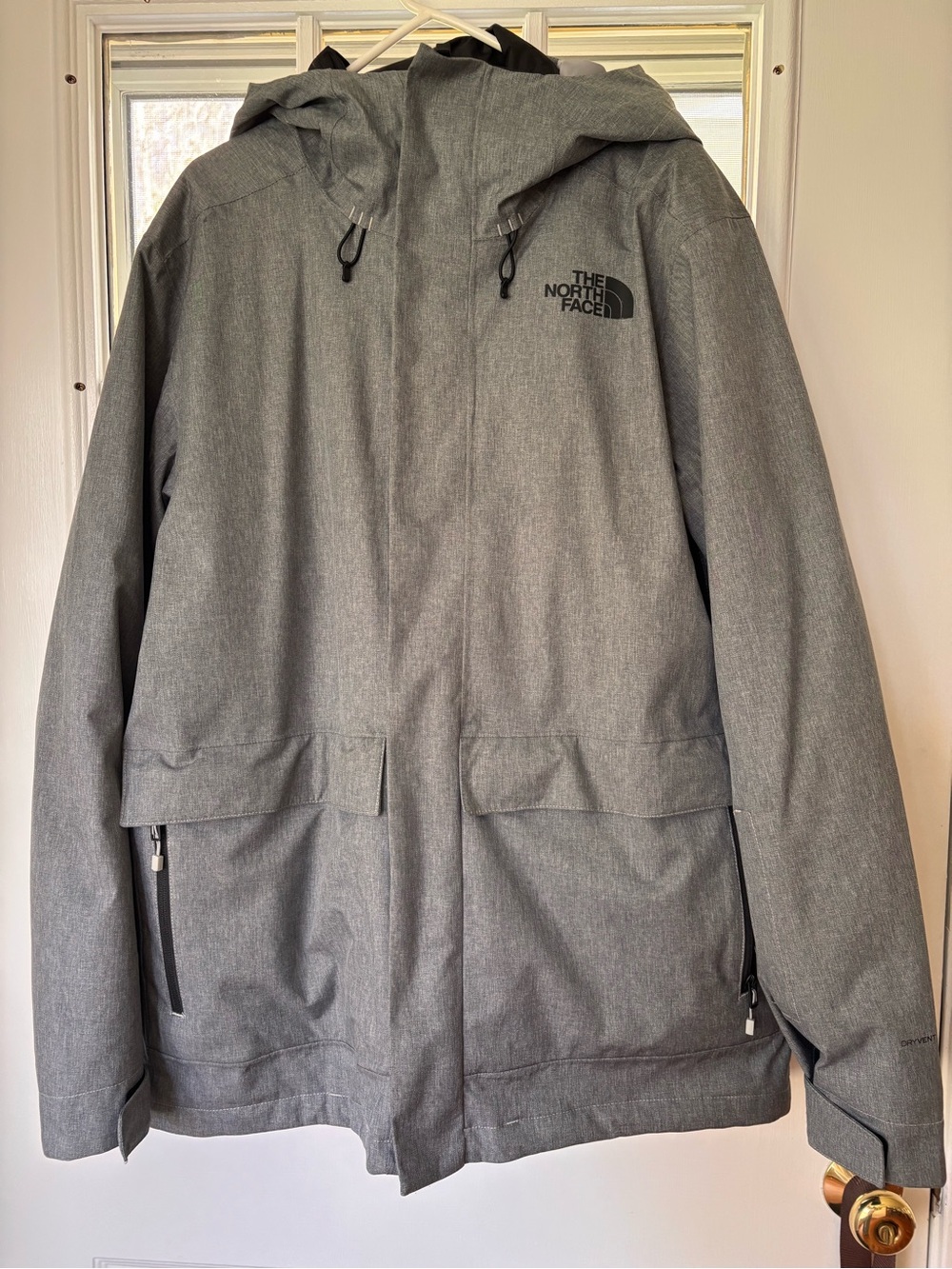 The North Face Men's Gray Hooded Ski Jacket